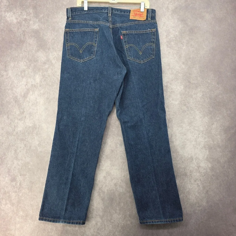 Vintage Levis 505 Jeans Mens 36x30 Dark Wash Straight Leg Regular Fit Denim Y2K